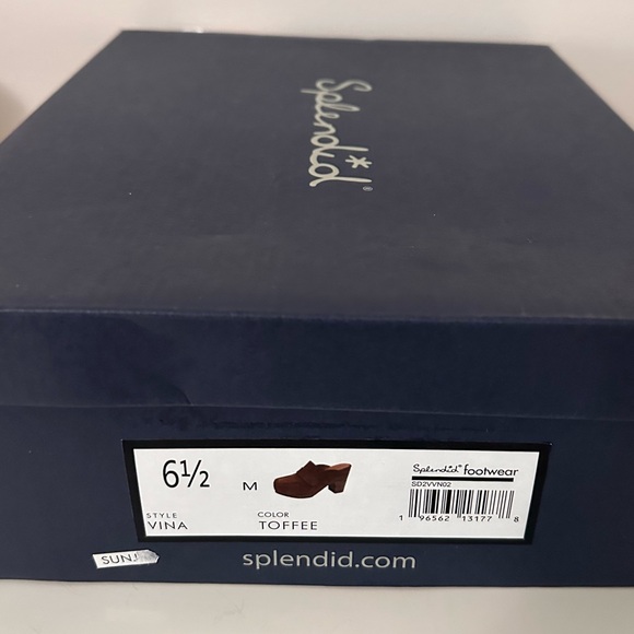 Splendid Vina Brown Suede Heeled Platform Clog 6.5 - Picture 6 of 6